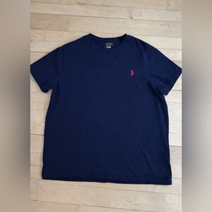 Polo Ralph Lauren Navy T-Shirt Red Pony Logo Classic Cotton Tee